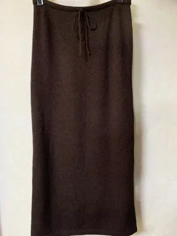 HIROKO KOSHINO 니트 롱 스커트 캐시미어 브라운