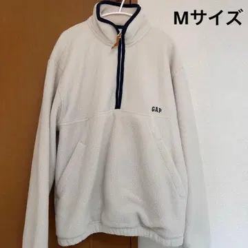 GAP 화이트 플리스 자켓 하프 지퍼