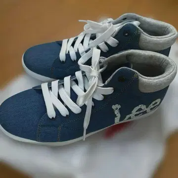 Lee 데님 블루 하이컷 스니커즈