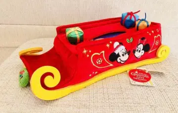 TDL 디즈니랜드 미키 미니 크리스마스 2019 썰매형 티슈 케이스