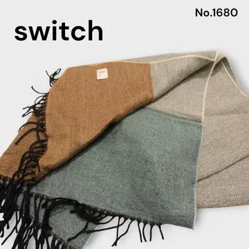 switch 대형 스톨 헤링본 스톨 그레이/브라운/블루