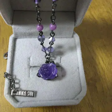 ANNA SUI 퍼플 목걸이 약 40cm