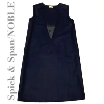 새상품급 Spick & Span/NOBLE 슬리브리스 원피스 네이비
