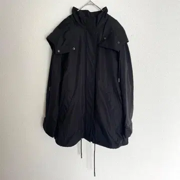 soclose 충전솜 퀼팅 후디드 모즈 코트 블랙 S 사이즈