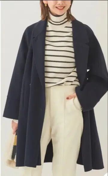 plage 플라주 160S A line 코트 네이비 36