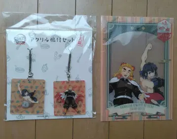귀멸의 칼날 아크릴 스트랩 세트와 미니 클리어 파일 오사카 회장 ver.