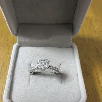 ANNA SUI 하트형 SILVER925 반지 9호