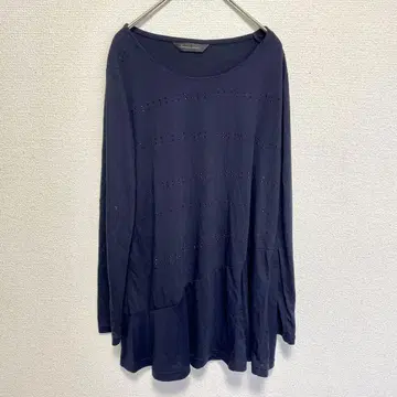 Francaise (프랑세즈) 스팽글 장식 티셔츠 네이비 M