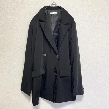 AUNT MARIE'S (앤트마리스) 골드 버튼 더블 자켓 블랙 F