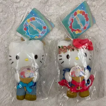 산리오 퓨로랜드 플라워 키티&다니엘 봉제 인형 마스코트