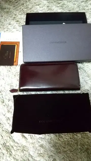 코코마이스터 라운드 지퍼 월렛 쉘 코도반 보르도 와인 새상품