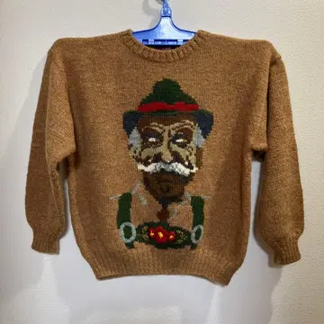 JEFFREY BANKS 뜨개질 스웨터 레트로 구제 의류