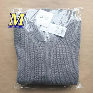 UNIQLOC 크루넥 풀 집업 가디건 M 사이즈 그레이 유니클로C