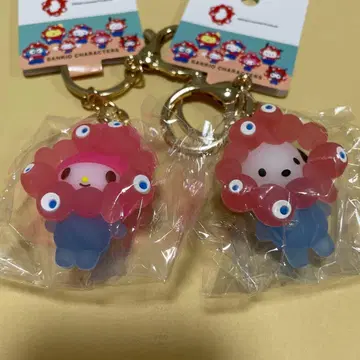 산리오 미야쿠미야쿠 클리어 키링 마이멜로디 포차코 2개 세트