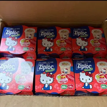 Ziploc 헬로키티 스크류락 300ml 730ml 6개 세트