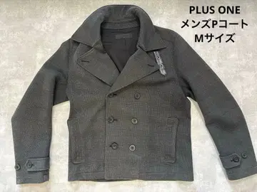 다크 그레이 더블 브레스트 피 코트 남성용 코트