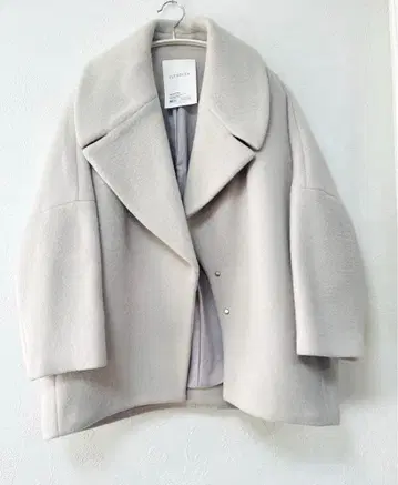 ELENDEEK 엘렌딕 오버 칼라 폼 코트 라이트 그레이