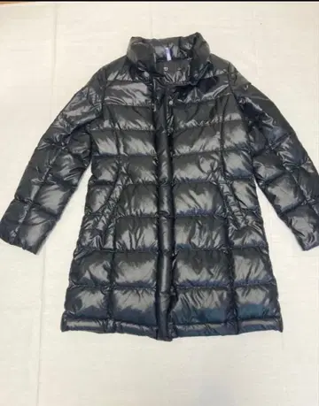 유니클로 J 광택 있음 다운 롱 블랙