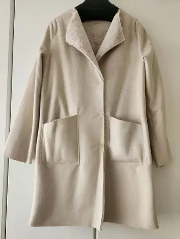 미사용 새상품 grove 노카라 코트 아우터 보아 코트 리버서블 M