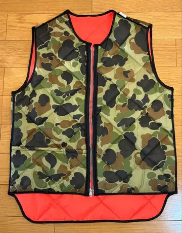 BIG SMITH 리버서블 베스트 오렌지 & 카모플라쥬