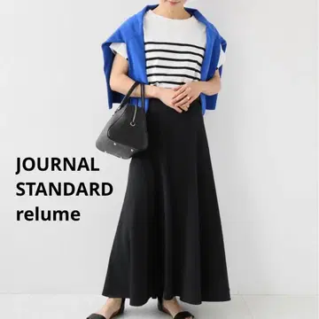 저널 스탠다드 리룸 코튼 머메이드 이지 스커트 블랙