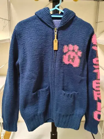 HYSTERIC GLAMOUR 코위찬 니트 가디건 캣 모티브