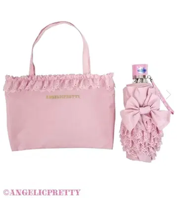 엔젤릭 프리티 프릴 밀피유 접이식 엄브렐라 핑크