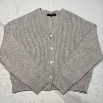 일본제 언타이틀 울 캐시미어 가디건 그레이 1202
