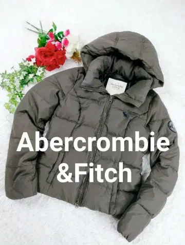 아바클로 다운 자켓 후드 부착 자수 로고 숄더 와펜 M