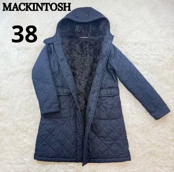 MACKINTOSH 퀼팅 보아 코트 38 네이비 새상품급 이 계절에