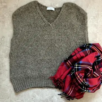 [새상품급] tricots jean marc  니트 베스트 모헤어 혼방