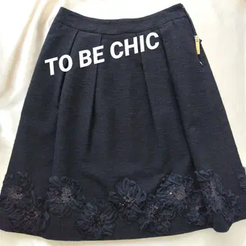 TO BE CHIC 밑단 스팽글 플레어 스커트 size 38