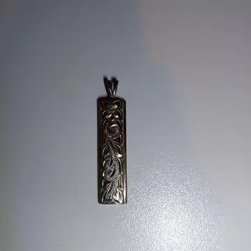 하와이안 주얼리 플루메리아 패턴 펜던트 탑 실버