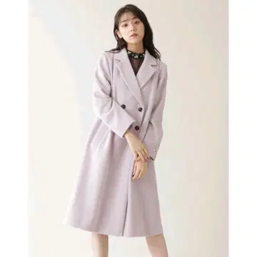 질스튜어트 라이트 모사 체스터 코트 롱 핑크 라벤더 l