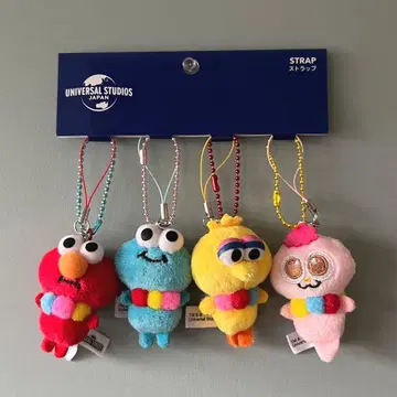 USJ 세서미 스트릿 스트랩 4개 세트 엘모 쿠키 몬스터
