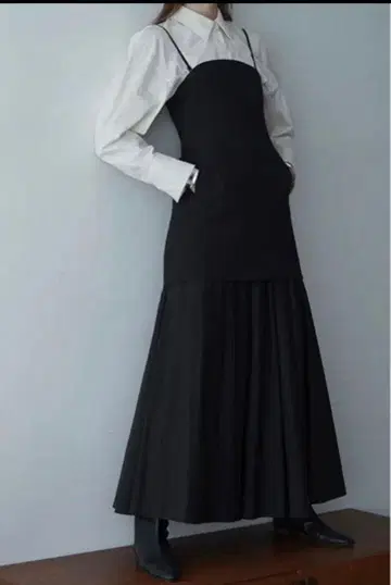 CLANE 볼륨 맥시 스커트