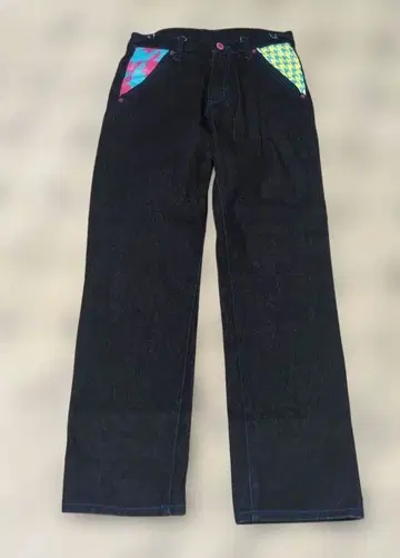 컬러풀 포켓 데님 팬츠 남성용 M