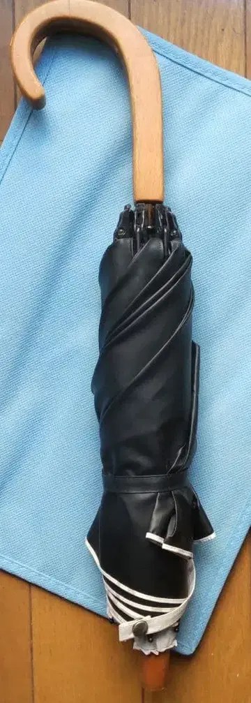 선배리어100 이단 접이식 격자 모카 양산 외부 가방 없음 완전 차광