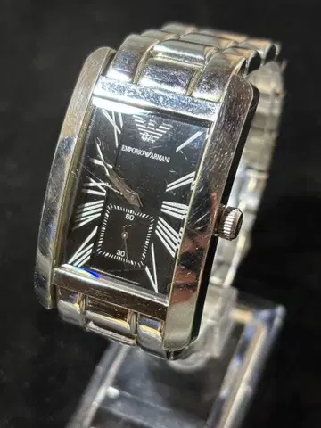 EMPORIO ARMANI AR-0156 쿼츠 블랙 다이얼 중고품