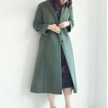 아틀리에 드 사봉 샴브레이 모사 코트 체스터 코트 롱 코트