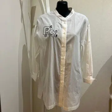 스튜디오 피코네 자수 장식 화이트 긴팔 셔츠