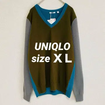 미사용 유니클로 캐시미어 100% 스웨터 멀티 컬러 빅 사이즈 XL