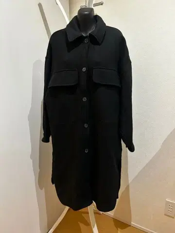 울 50% 혼방 블랙 자켓