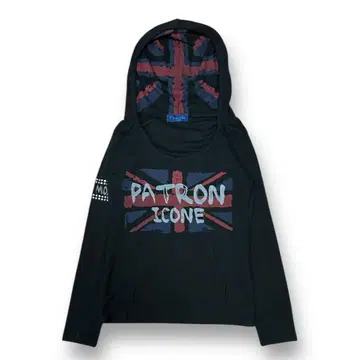 union jack rhinestone skull parker y2k
