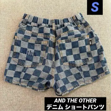 [ 익명 배송 ] ANDTHE OTHER 데님 체크 숏팬츠