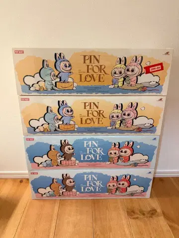 POP MART의 PIN FOR LOVE 시리즈 피규어 박스 4개 세트