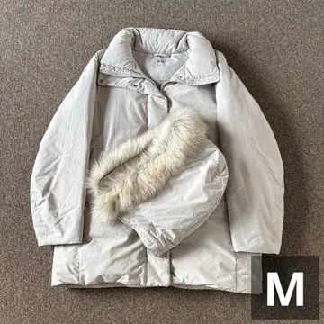 UNIQLO 하이브리드 다운 코트 M 사이즈 라이트 그레이