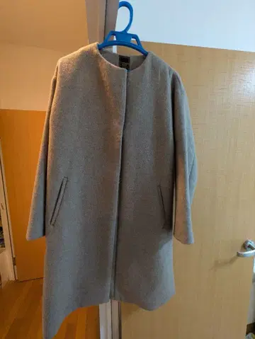 캐시미어 블렌드 그레이 롱 코트