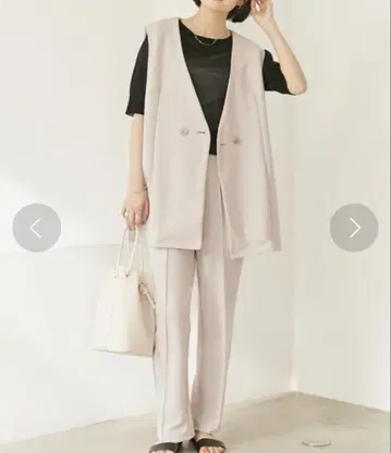 LAVEANGE 트윌 분또 베스트 셋업 베이지 L