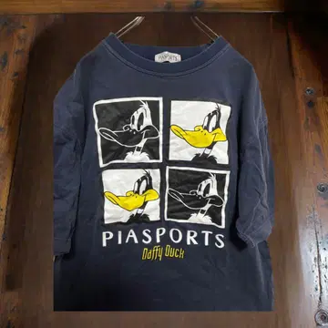 [구제 의류] 90s PIASPORTS 더피덕 T셔츠 아메카지 캐릭터T